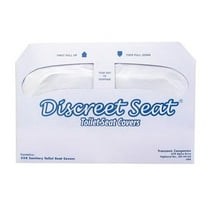 Hospeco Discreet Seat 1/2 Fold Toilet Seat Cover White | 250/Pack, 20 Pack/Case