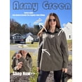 thumbnail image 2 of Camisa HOTOUCH Button Up Basic para Mujer Manga Larga Verde Militar, 2 of 6