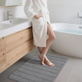 thumbnail image 2 of Softlife Absorbent Bathroom Rug Soft Microfiber Washable Bath Mat,24"x17",Grey, 2 of 6