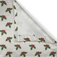 thumbnail image 5 of Ambesonne Christmas Grommet Curtain, Holly Berries, 50" x 108", Red Green White, 5 of 6