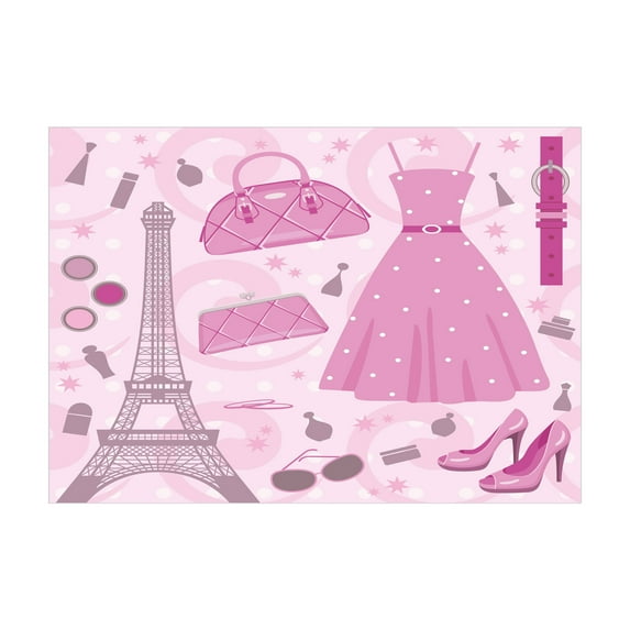 Ambesonne Heels and Dresses Jigsaw Puzzle, Paris Atelier, Heirloom-Quality Fun Activity for Family Durable Cardboard, 1000 pcs, Pale Pink Magenta Mauve