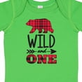 thumbnail image 4 of Inktastic Plaid Bear Wild and 1 with Arrow Boys or Girls Baby Bodysuit, 4 of 5