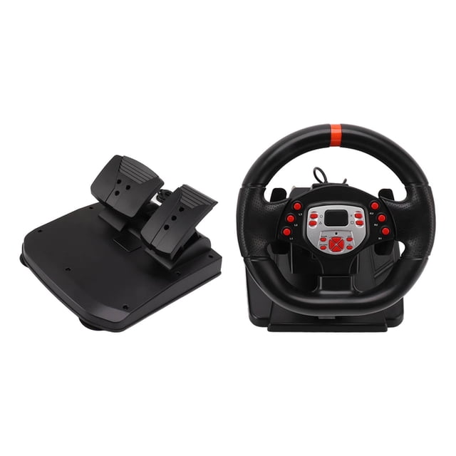 Game Steering Wheel,Game Racing Wheels Plug Steering Wheel Steering Wheelfor PC Eco-Friendly Materials
