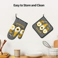 thumbnail image 6 of Vsdgher Bee Kind Oven Mitts and Pot Holders 2 pcs Set,High Heat Resistant Kitchen Oven Glove for Baking and Cooking, 6 of 7