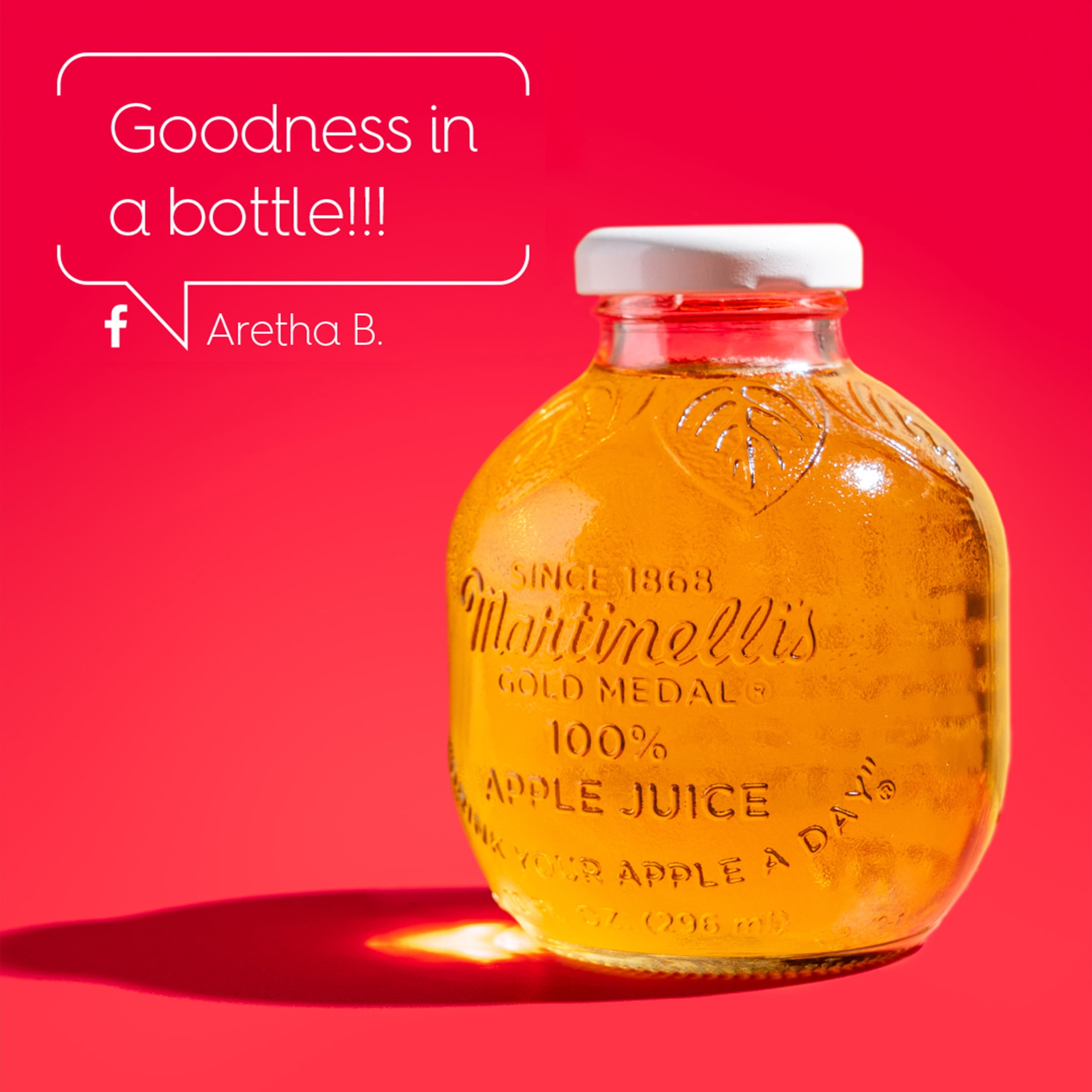 Martinelli's Apple Juice, 10 fl oz Glass Bottle, 4 Count