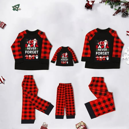 

Leutsin Christmas Men Printed Blouse Tops+Pants Xmas Family Matching Pajamas Set
