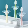 thumbnail image 2 of QJUHUNG 4pcs Children‘s Toothbrush  Silicone Toddler Toothbrush with Suction Cup Base  Children‘s Soft Bristle Toothbrush  A Set of 4 Soft Bristle Silicone Children‘s Finger Toothbrush  T, 2 of 7
