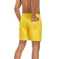 thumbnail image 7 of Sakmal Board Athletic Shorts Men Gym Quick Dry Workout Elastic Waist Yellow Beach 7 Inch Solid Shorts for Men 3XL, 7 of 7