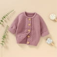 thumbnail image 2 of Splozh Baby Girl Sweater 6 9 12 18 Months Baby Girl Boy Knit Cardigan Sweater Warm Pullover Tops Toddler Infant Outerwear Jacket Coat,Pink,6-9 Months, 2 of 9