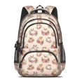 thumbnail image 2 of Mixed Breed Dog and Floral Cute School Backpack Bag with Padded Back and Adjustable Shoulder Straps 16.9 X 12.6 X 5.9 Inches, 2 of 5