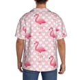thumbnail image 6 of Picia Cute Flamingo with Heart Men's Linen Shirts Short Sleeve Cuban Beach Shirts Casual Shirts Button Down Shirt for Men Beach Summer Wedding Shirt-XX-Large, 6 of 7