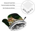 thumbnail image 6 of Pofeuu Squirrels Eating Peanuts On The Tree Print Oven Mitts and Pot Holders 4 pcs Set,High Heat Resistant 500 Degree Extra Thicken Long Kitchen Cotton Oven Glove for Cooking, 6 of 6