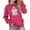Hot Pink, variant on Oversized Girls Hoodie, Casual Long Sleeve Pullover Sweatshirt with Pocket, Drop Shoulder Loose Fit Top for Girls, Solid Color Fall Winter Clothing