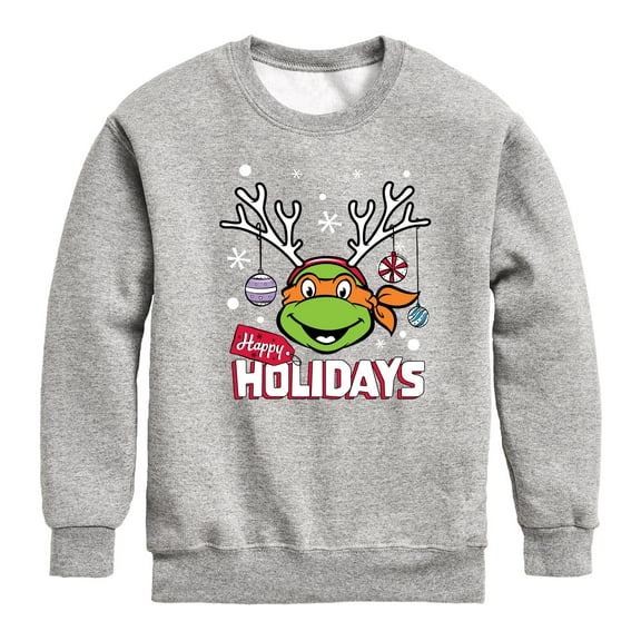 Teenage Muntant Ninja Turtles - Happy Holidays - Toddler And Youth Crewneck Fleece Sweatshirt