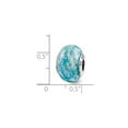 thumbnail image 2 of FB Jewels Sterling Silver Reflection Blue w/Glitter Overlay Italian Bead, 2 of 2