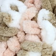 thumbnail image 2 of JubileeYarn Fun Finger Loops Yarn - Jumbo Polyester - 100% Polyester - Pink Brown White - 2 Skeins, 2 of 6