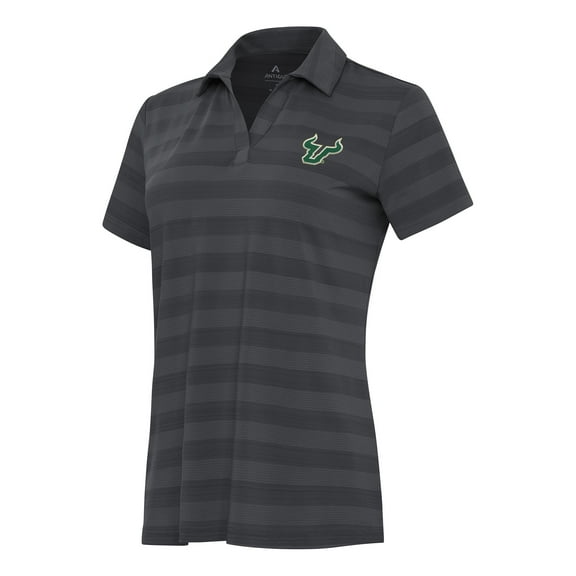 Women's Antigua Pewter South Florida Bulls Tunnel Polo