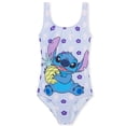 thumbnail image 2 of Traje de baño Disney para niñas de una sola pieza, punto lila, de 11 a 12 años, 2 of 6