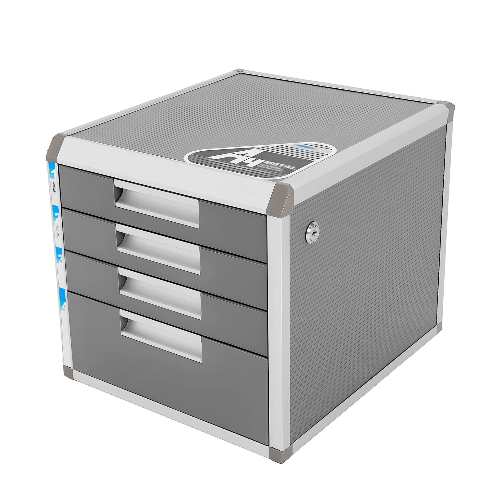 4 Drawers File Cabinet Lateral Storage Office Storage  Filing Cabinet Desktop for Office Supplies