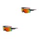 thumbnail image 1 of Minnieouse Gafas de sol cómodas y resistentes al viento para entusiastas de los deportes al aire libre, duraderas, ligeras, portátiles, negro rojo Negro Rojo 2Conjunto, 1 of 6