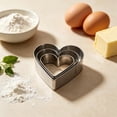 thumbnail image 5 of Stainless Steel Heart Cookie Cutter Set, 3-Size Baking Cutters for Fondant and Dough, 1PC (Heart), 5 of 5