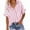 Pink, variant on ZyeKqe Blouses for Women Striped Button down Shirts Short Sleeve Collar Casual Office Work Tops