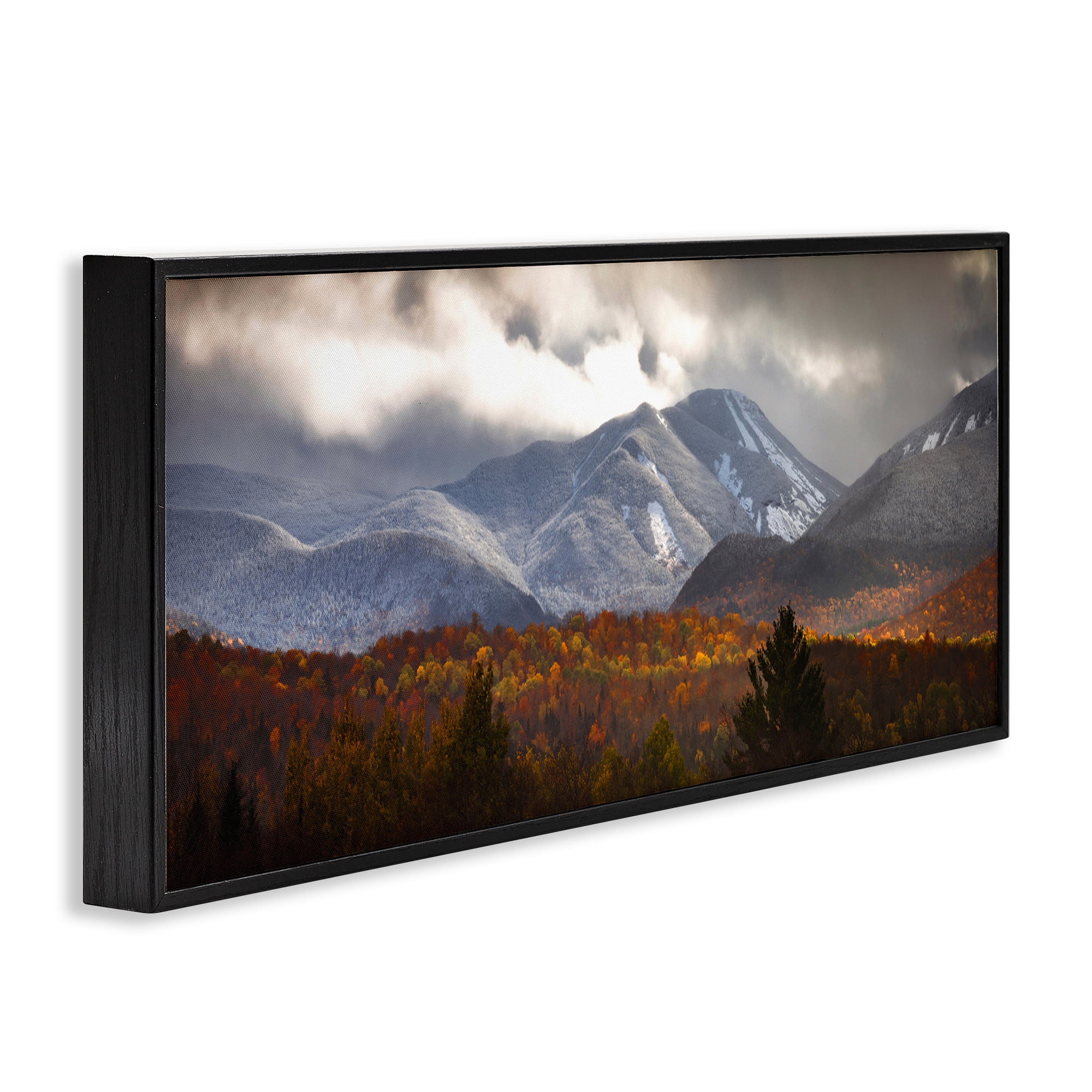 Stupell Industries Colliding Seasons Mountainscape Black Framed Giclee Art, design by Jonathan Zaharek