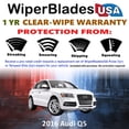 thumbnail image 2 of 2016 Audi Q5 Beam Wiper Blades Wipers w/1yr Warranty (Set of 3) w/Rear Wiper (WiperBladesUSA), 2 of 5