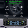 thumbnail image 2 of Car TPMS Tyre Pressure Monitoring System Solar Power Digital Display Auto Security Alarm Systems with 4 External Sensors, 2 of 6