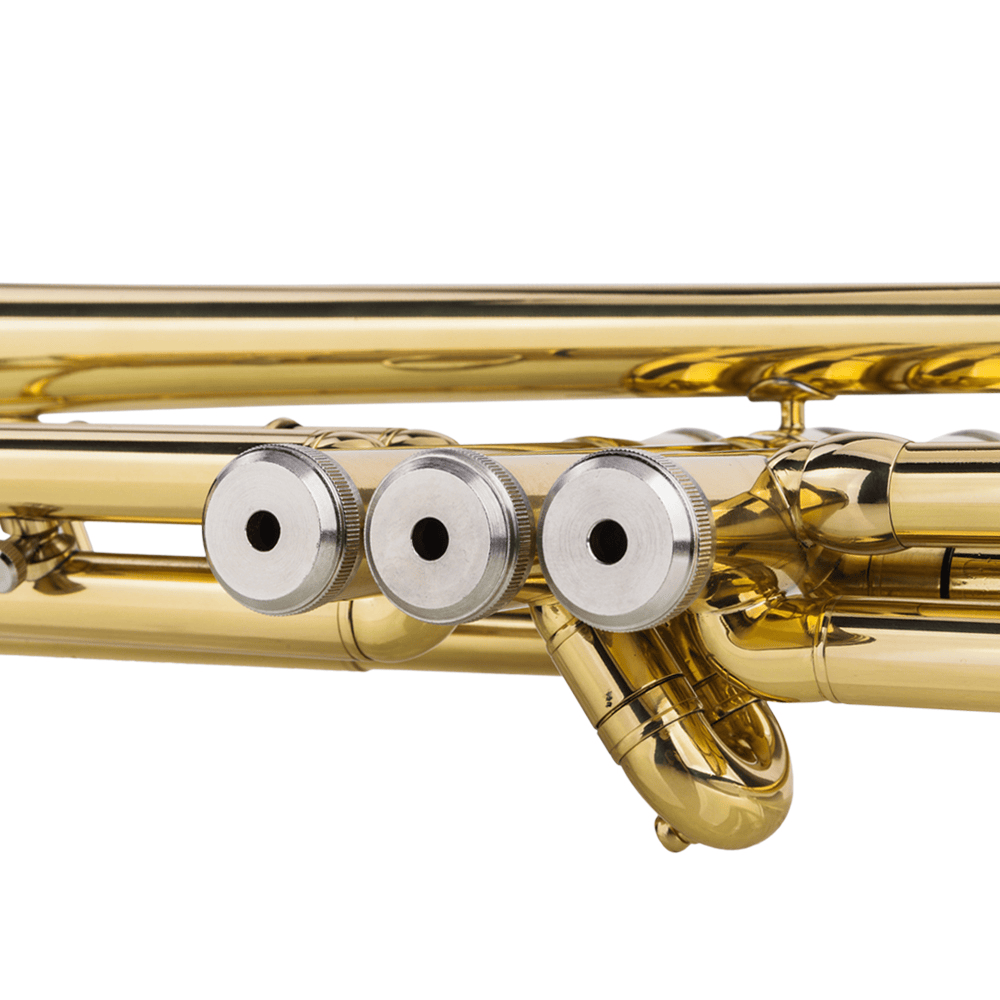 Tcbosik Drop B Tone Adjustable Trumpet, Beginner Instrument Set with Gloves, Golden