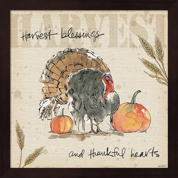 Be Thankful II by Anne Tavoletti, Framed Wall Art, 13.25W x 13.25H