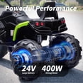 thumbnail image 5 of Hikiddo Kids ATV 4 Wheeler, 24V Kids Ride on Toy for Big Kid w/Bluetooth, 400W Motor - Green, 5 of 9