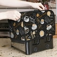 thumbnail image 1 of 1pc, Toaster Cover, Novelty Coffee Theme Toaster Cover Washable Dustproof Brown Kitchen Small Appliance Cover with Top Hook, Fits Standard 2 Slice Toaster, 1 of 6