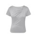thumbnail image 3 of Camisas de Manga Corta para las Mujeres Casual Color Sólido Plisado Cuello Redondo Blusa, Casual Camisas de Manga Corta para las Mujeres Suaves, 3 of 5