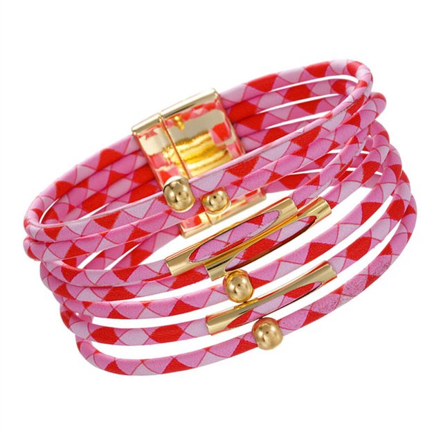 Qarigey magnética multicapas de cuero ajustable con estampado de leopardo, regalos para el Día de San Valentín, decoración de fiesta, Type3 NO3 Qarigey AP010166-14