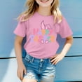 thumbnail image 2 of Laipiong Easter Shirts for Kids Boys Girls 2026 Funny Rabbit Egg Letter Graphic Short Sleeve Tops Trendy Casual Round Neck Classic Fit Tees, 2 of 5
