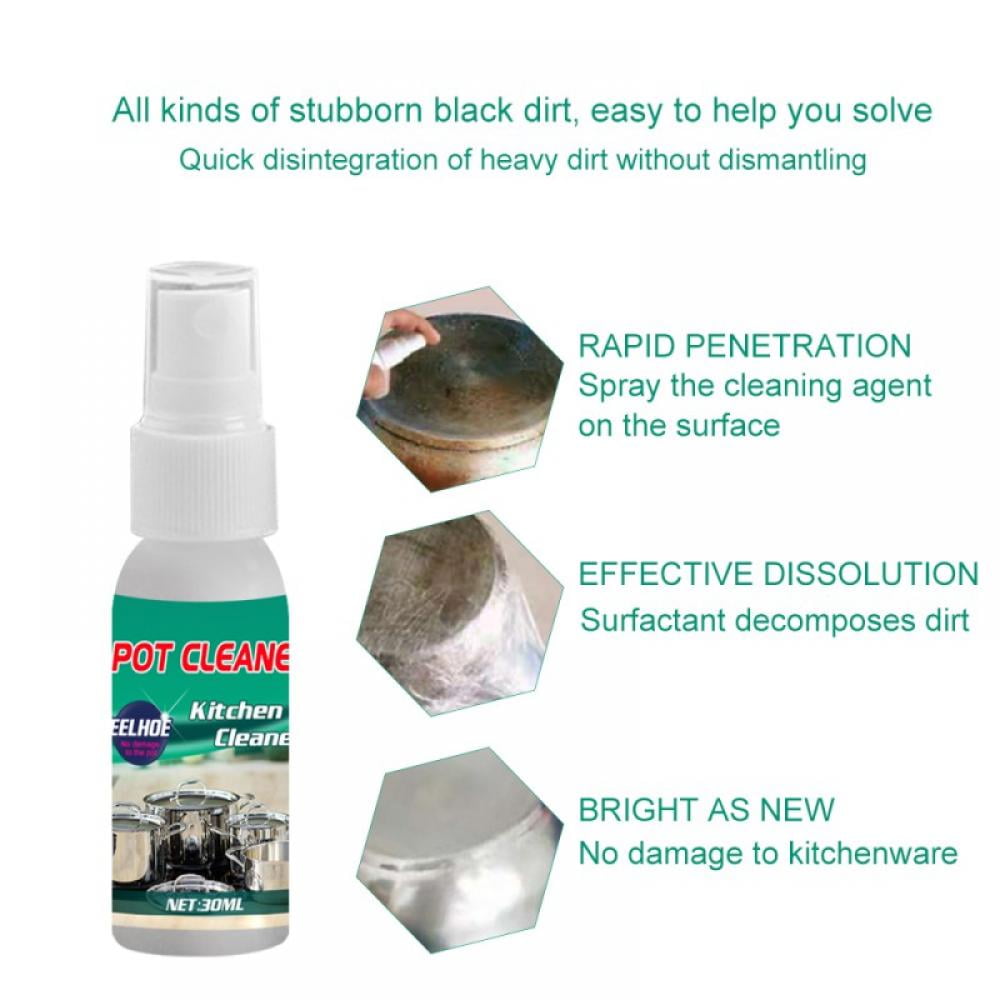 【Clearance!】Descaler Cleaner Creative Cleaner for Pot Bottom Artifact Wash Dirt Dish Pot Home Kitchen Cleaner 30ml