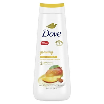 Dove Glowing Mango Butter and Almond Butter Body Wash, 20 oz