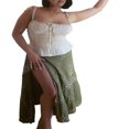thumbnail image 4 of Women Y2k Fairycore Suspender Ruffled Hem Vest Tops E-Girl 2000s Tie-up Sling Ruched Square Neck Crop Camis Tops, 4 of 6