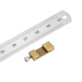thumbnail image 3 of Uxcell Stainless Steel Ruler with Scriber Block 40" Metric Inch Ruler with 34mm Locating Vernier Slider, Gold Tone, 3 of 5