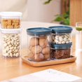 thumbnail image 4 of Plastic Food Storage Jar Tansparent Sealed Coffee Beans Tea Cereal Food Preservation Container Box New, 4 of 4