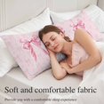 thumbnail image 5 of Pink Bow Body Pillow Covers 20"x54", Cute Watercolor Girls Cartoon Luxury Soft Brushed Microfiber Breathable Throw Pillow Covers, Pillowcase with Zipper for Couch Sofa Bedroom Living Room, 5 of 9