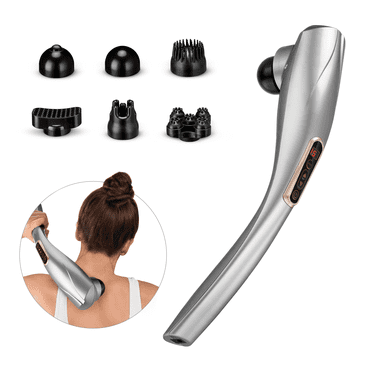 Suerbeaty Rechargeable Handheld Neck Massager, Cordless Electric Back Massage Tool for Shoulder, Foot, Leg, Calf, Gifts for Women and Men