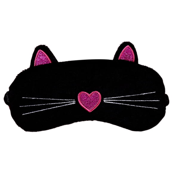 Cat Sleeping Mask Cute Soft Plush Blindfold Nap Eye Cover Animal Sleep Eye Mask
