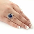 thumbnail image 5 of HeartsAndYou 5ct Natural Blue Sapphire Diana Inspired Engagement Ring 14k SOLID White Gold, 5 of 9