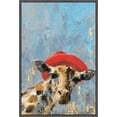 thumbnail image 2 of Giraffe's Red Hat Floater Framed Painting Print on Canvas, 2 of 6