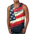 thumbnail image 2 of Mens 4th of July Tank American Flag Tank Top for Men Fourth of July Top Patriotic Tank Top Men Fourth of July Tank Men Leisure Time Fitness Home Wear Pajamas Color Cotton Fashion Printing T-Shirt, 2 of 5
