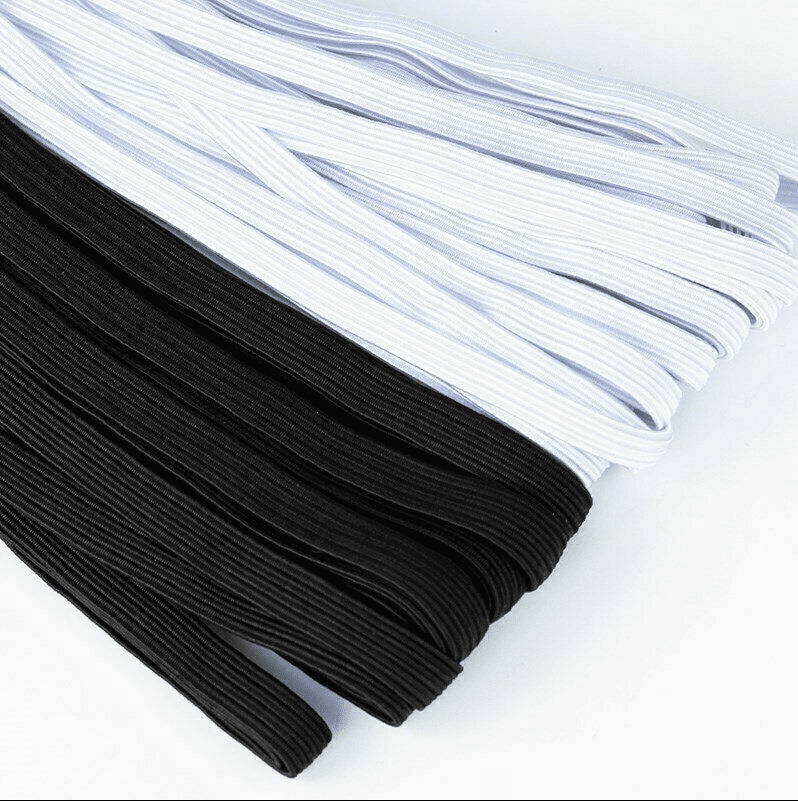 Flat Elastic Rope LaModaHome Black Flat Braided Elastic Band Yarn Sewing Crafting DIY Cord 3mm Heavy Stretch Knit Skein 1//8 Width 30 Yards Bungee