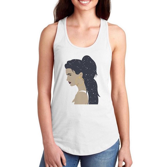 Heavenly Hair Iii. Racerback Tank Women -Annie Warren Designs, Female x-Large