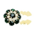 thumbnail image 2 of yotijay Decorative Rhinestone Button Cover DIY Decoration Clip on for Dress Suit Hat gold dark green, 2 of 9